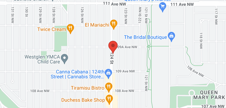 map of #109 10951 124 ST NW